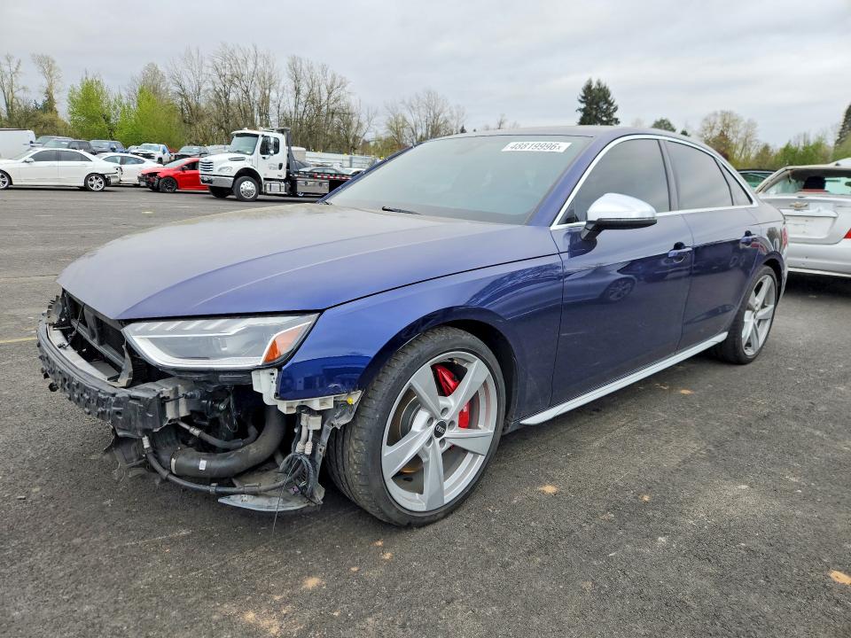 2021 Audi Rs4 VIN WAUC4AF42MA065141 COPART salvage auction — FRONT END, Or - Salvage Title Certificate, sold $8,400 on 2026-07-20 (photo 1)
