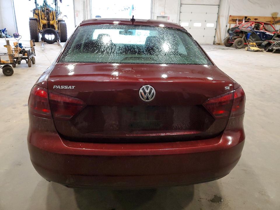 2012 Volkswagen Passat VIN 1VWBP7A34CC020192 COPART salvage auction — FRONT END, Wv - Salvage Certificate, sold $400 on 2026-08-19 (photo 6)