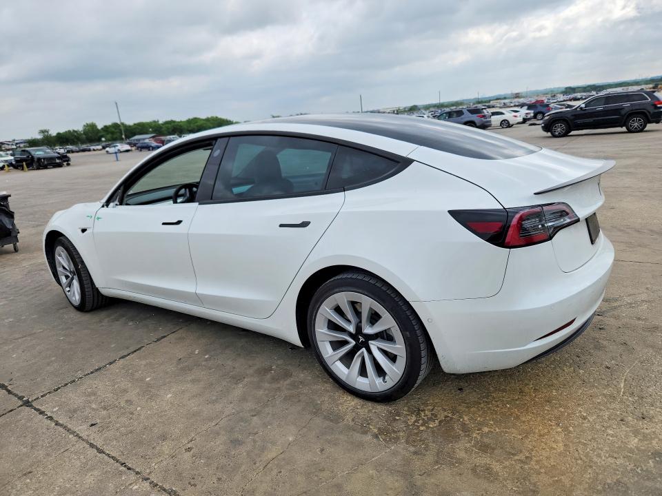 2022 Tesla Model 3 VIN 5YJ3E1EB8NF270259 COPART salvage auction — FRONT END, Tx - Certificate Of Title, sold $13,900 on 2026-07-02 (photo 2)