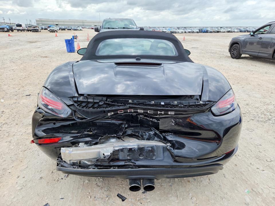2023 Porsche Boxster VIN WP0CA2A88PS205137 COPART salvage auction — REAR END, Tx - Salvage Vehicle Title, sold $25,750 on 2026-08-20 (photo 6)