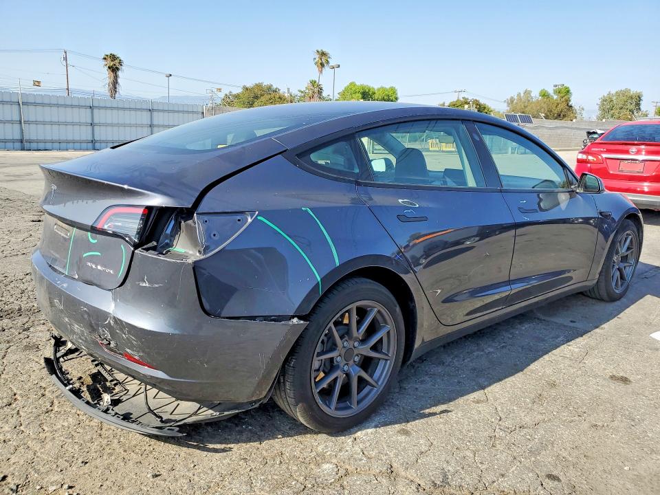 2023 Tesla Model 3 VIN 5YJ3E1EB2PF678193 COPART salvage auction — REAR END, Salvage Title, sold $9,600 on 2026-07-30 (photo 3)