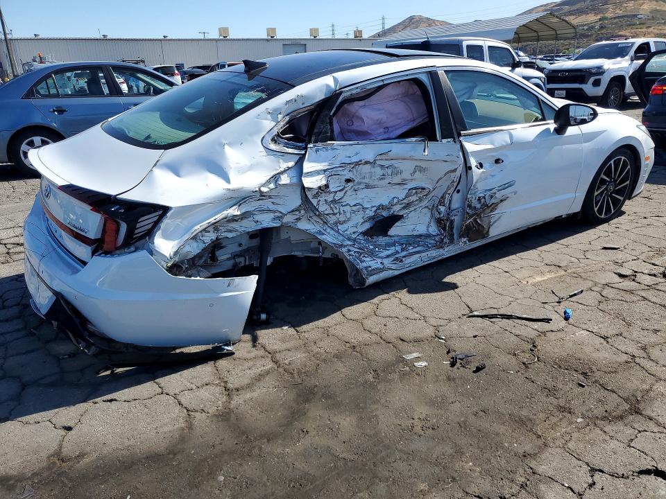 2021 Hyundai Sonata VIN 5NPEH4J26MH080838 COPART salvage auction — SIDE, CA - SALVAGE CERTIFICATE, sold $4,200 on 2026-07-30 (photo 3)