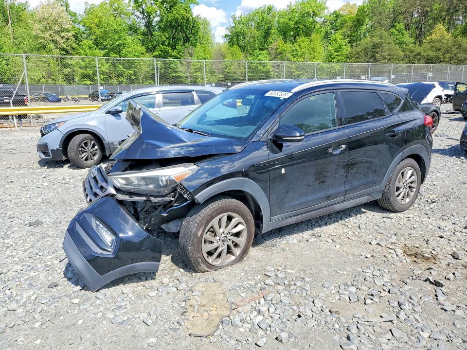 2016 Hyundai Tucson VIN KM8J33A27GU242070 COPART salvage auction — FRONT END, Md - Cert Of Salvage > 75% Damage, sold $825 on 2026-07-10 (photo 1)