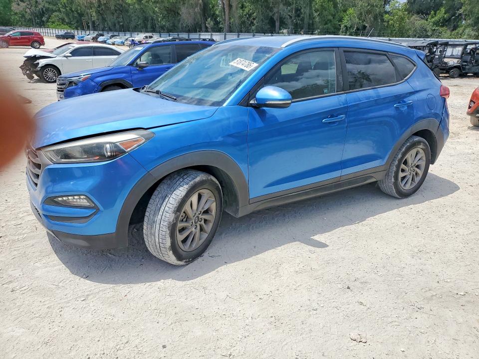 2016 Hyundai Tucson VIN KM8J33A22GU144001 COPART salvage auction — REAR END, Fl - Cert Of Title Slvg Rebuildable, sold $1,550 on 2026-07-14 (photo 1)