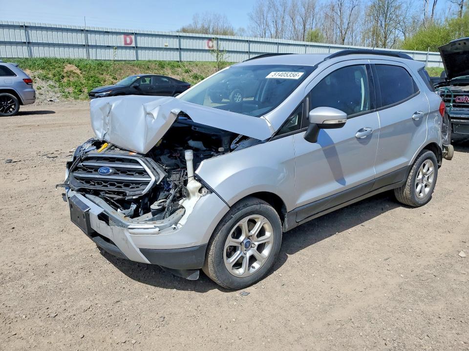 2021 Ford Ecosport VIN MAJ3S2GE7MC398323 COPART salvage auction — FRONT END, Mi - Scrap Certificate Of Title, sold $775 on 2026-07-29 (photo 1)