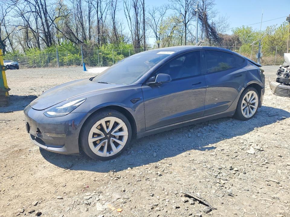 2022 Tesla Model 3 VIN 5YJ3E1EA6NF372117 COPART salvage auction — REAR END, Id - Salvage Certificate Of Title, sold $6,900 on 2026-07-16 (photo 1)