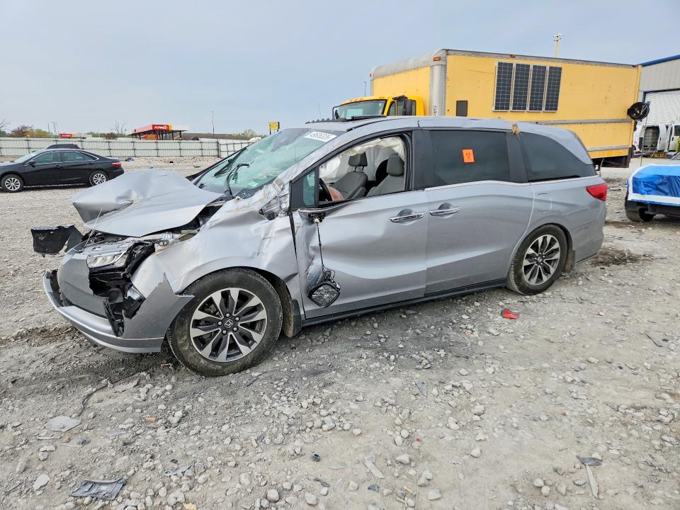 2021 Honda Odyssey VIN 5FNRL6H75MB029214 COPART salvage auction — FRONT END, Mo - Salvage Certificate Of Title, sold $2,200 on 2026-07-08 (photo 1)