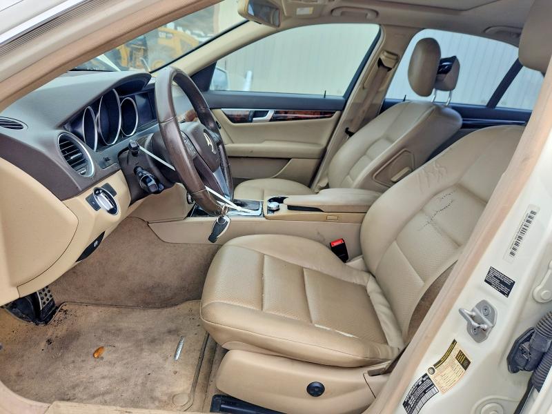 2012 Mercedes-benz C-klasse VIN WDDGF4HB2CA631993 COPART salvage auction — FRONT END, Tx - Salvage Vehicle Title, sold $1,450 on 2026-07-21 (photo 7)