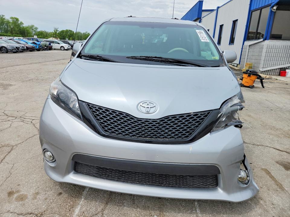 2014 Toyota Sienna VIN 5TDXK3DC6ES502773 COPART salvage auction — FRONT END, Wv - Salvage Certificate, sold $2,200 on 2026-07-13 (photo 5)