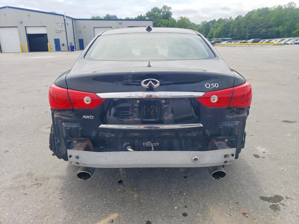 2014 Infiniti Q50 VIN JN1BV7AR8EM698229 COPART salvage auction — FRONT END, Nc - Salvage Certificate Of Title, sold $3,050 on 2026-07-02 (photo 6)