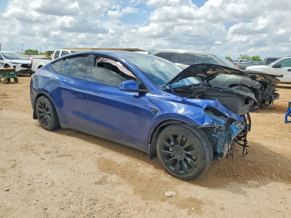 2021 Tesla Model y VIN 5YJYGAEE1MF191816 COPART salvage auction — FRONT END, Tx - Salvage Vehicle Title, sold $5,700 on 2026-07-30 (photo 4)