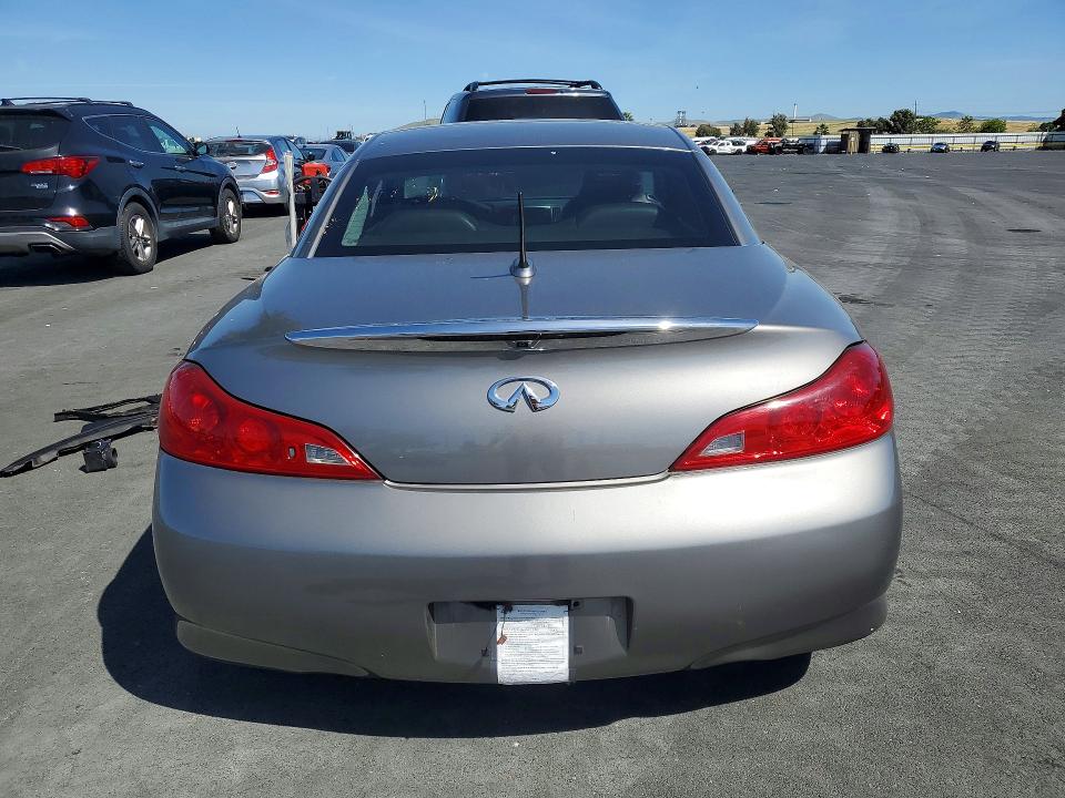 2009 Infiniti G VIN JNKCV66E49M721558 COPART salvage auction — VANDALISM, Ca - Salvage Certificate, sold $225 on 2026-07-27 (photo 6)