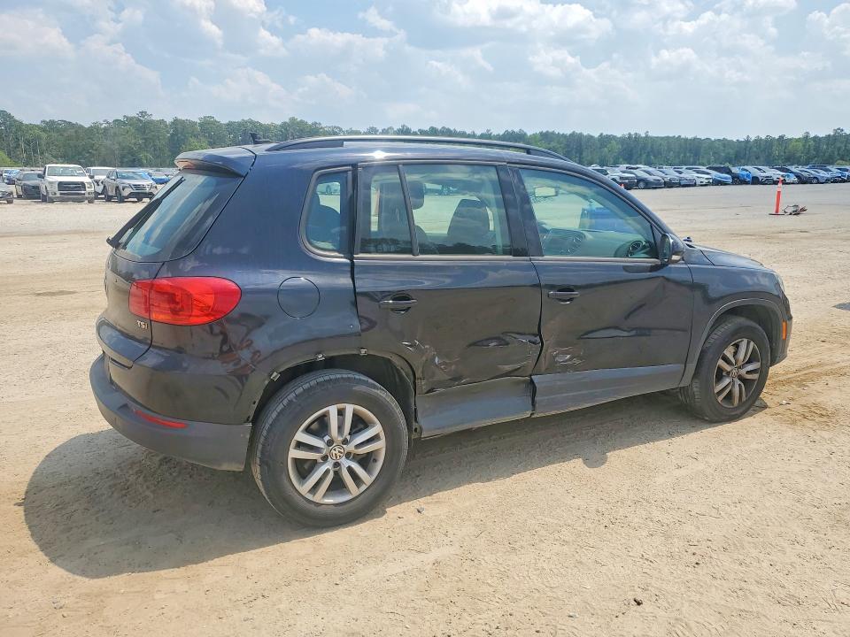 2017 Volkswagen Tiguan VIN WVGAV7AX0HK001591 COPART salvage auction — ROLLOVER, Sc - Cert Of Title-Salvage, sold $1,300 on 2026-07-20 (photo 3)