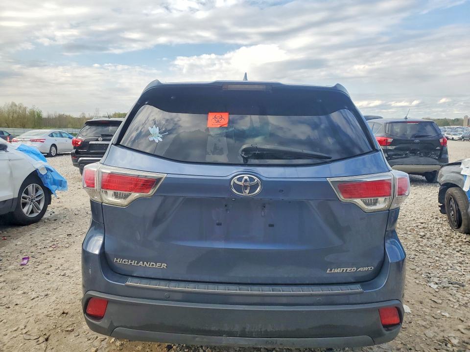 2015 Toyota Highlander VIN 5TDDKRFH5FS210564 COPART salvage auction — FRONT END, Mi - Certificate Of Title, sold $2,550 on 2026-07-02 (photo 6)
