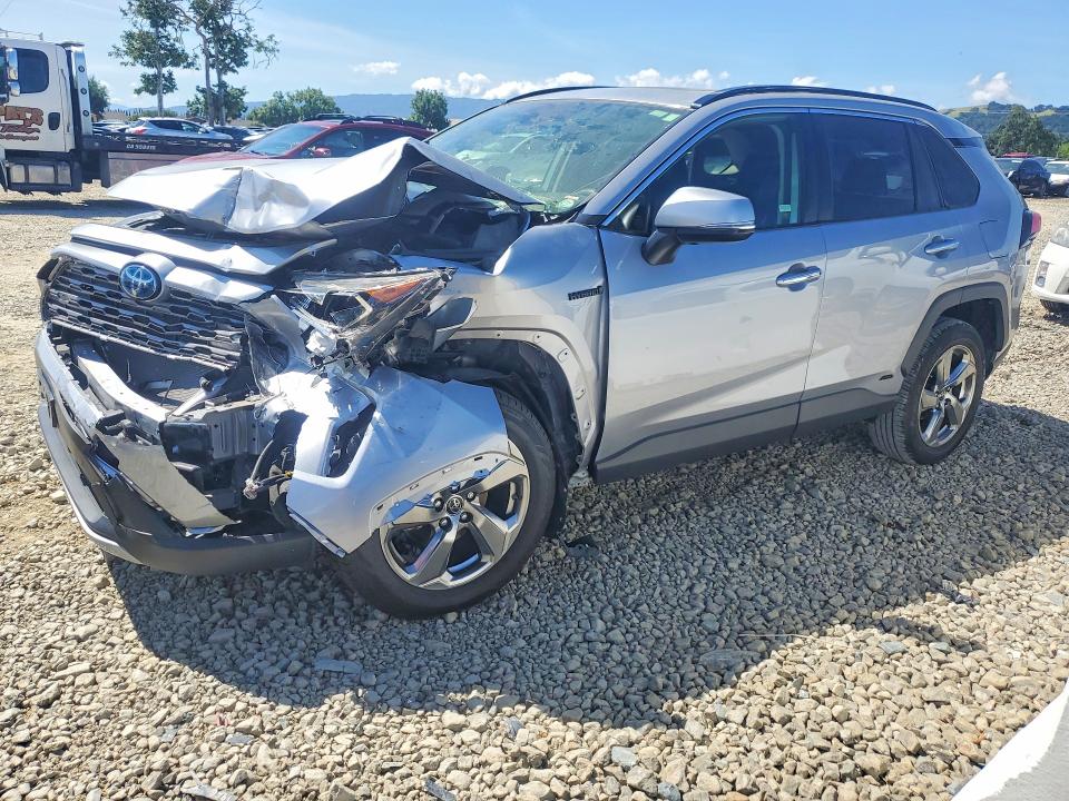2019 Toyota Rav4 hybrid VIN JTMDWRFV7KD514267 COPART salvage auction — FRONT END, Ca - Salvage Certificate, sold $8,000 on 2026-07-23 (photo 1)