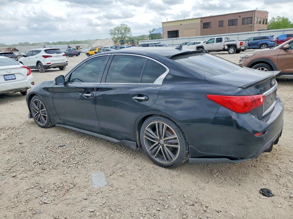 2014 Infiniti Q50 VIN JN1BV7AR6EM696849 COPART salvage auction — UNDERCARRIAGE, Ks - Cert Of Title-Salvage, sold $3,000 on 2026-07-16 (photo 2)