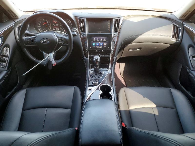 2019 Infiniti Q50 VIN JN1EV7AR3KM552670 COPART salvage auction — FRONT END, Id - Salvage Certificate Of Title, sold $3,600 on 2026-07-07 (photo 8)