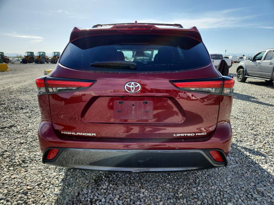 2022 Toyota Highlander VIN 5TDDZRBH9NS577290 COPART salvage auction — FRONT END, Wy - Dis/Dlr/Exp Only Salvage Title, sold $550 on 2026-07-30 (photo 6)
