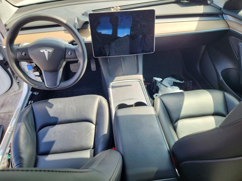 2021 Tesla Model 3 VIN 5YJ3E1EA5MF053693 COPART salvage auction — SIDE, Tx - Salvage Vehicle Title, sold $6,500 on 2026-07-09 (photo 8)