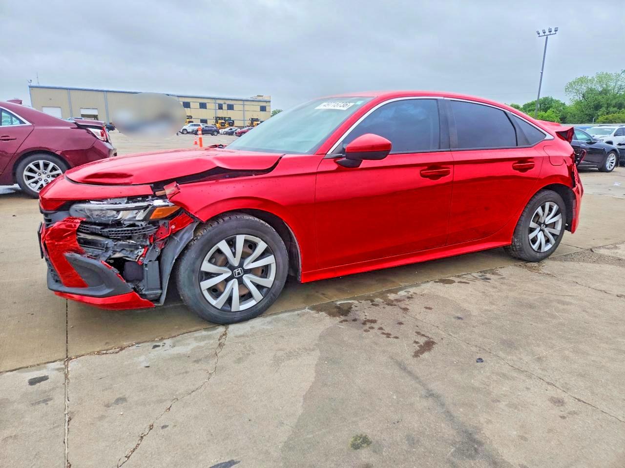 2022 Honda Civic VIN 2HGFE2F29NH507936 COPART salvage auction — Rear End, TX - SALVAGE VEHICLE TITLE, sold $3,500 on 2026-06-25 (photo 1)