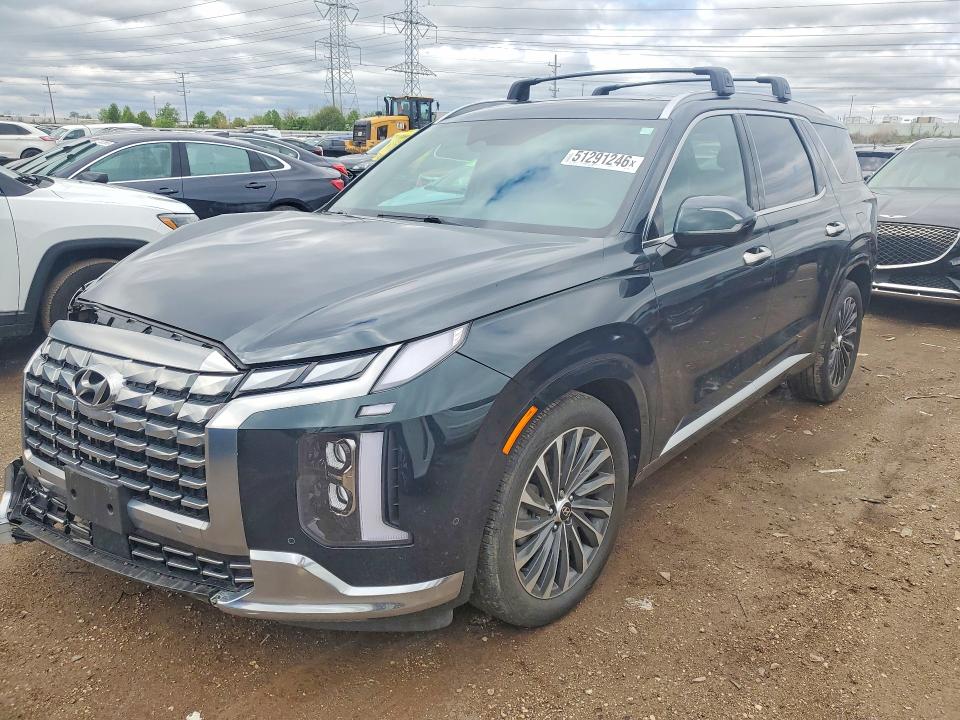 2023 Hyundai Palisade VIN KM8R7DGE0PU634600 COPART salvage auction — FRONT END, Il - Salvage Certificate, sold $9,200 on 2026-07-07 (photo 1)