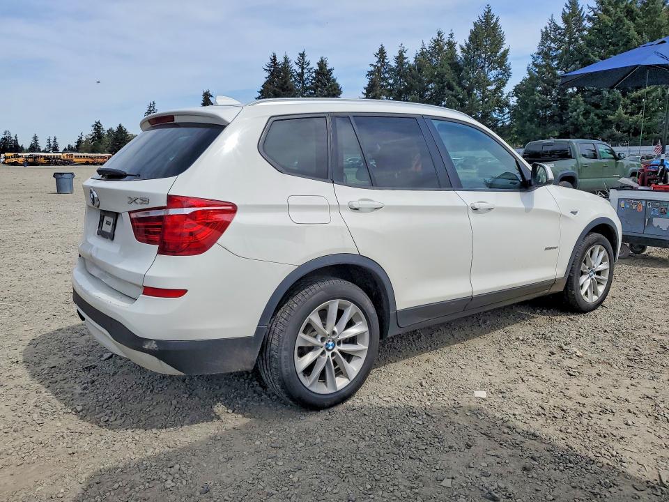 2017 BMW X3 VIN 5UXWZ7C57H0T44077 COPART salvage auction — REAR END, Ca - Dis/Dlr/Exp Only Clean Title (P), sold $875 on 2026-07-07 (photo 3)