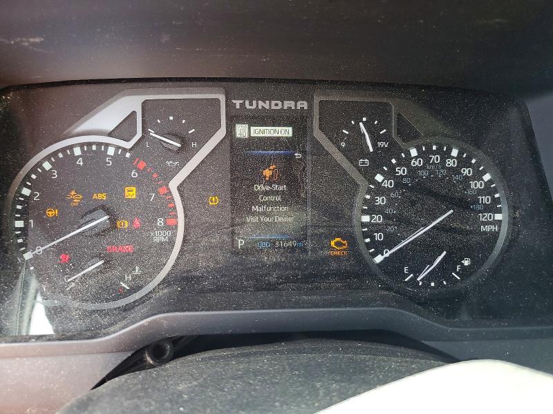 2025 Toyota Tundra VIN 5TFKB5DB9SX250455 COPART salvage auction — FRONT END, Sc - Cert Of Title-Salvage, sold $13,800 on 2026-07-20 (photo 9)
