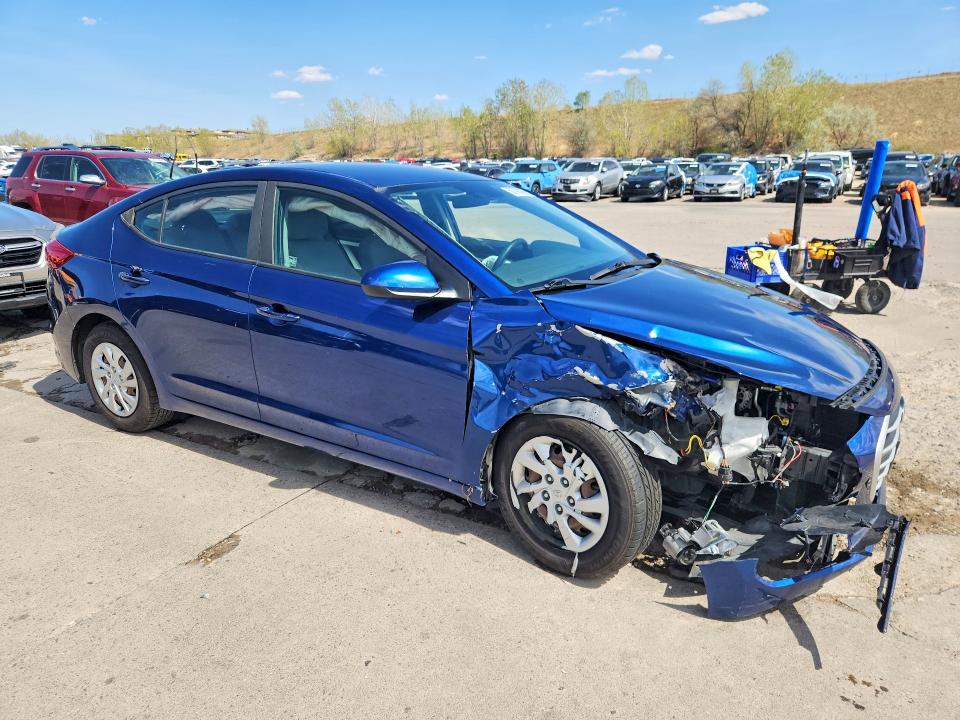 2017 Hyundai Elantra VIN 5NPD74LF1HH135247 COPART salvage auction — FRONT END, Tx - Salvage Vehicle Title, sold $400 on 2026-07-22 (photo 4)
