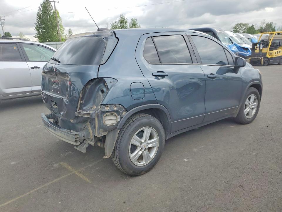 2021 Chevrolet Trax VIN KL7CJKSB2MB307388 COPART salvage auction — REAR END, Or - Salvage Title Certificate, sold $1,550 on 2026-07-27 (photo 3)
