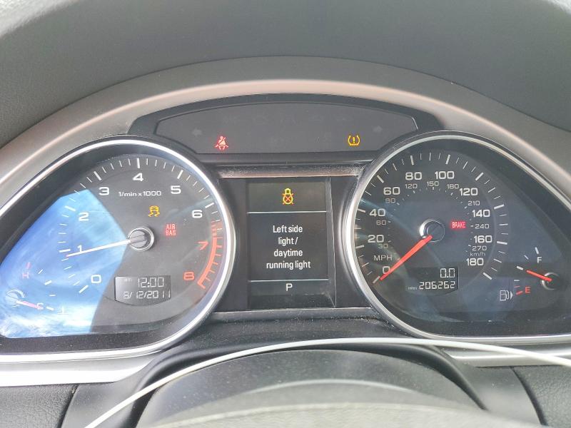 2012 Audi Q7 VIN WA1LGAFEXCD010253 COPART salvage auction — FRONT END, Nc - Salvage Certificate Of Title, sold $175 on 2026-07-22 (photo 9)