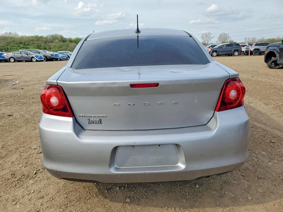 2014 Dodge Avenger VIN 1C3CDZABXEN173805 COPART salvage auction — HAIL, Il - Salvage Certificate, sold $375 on 2026-07-10 (photo 6)