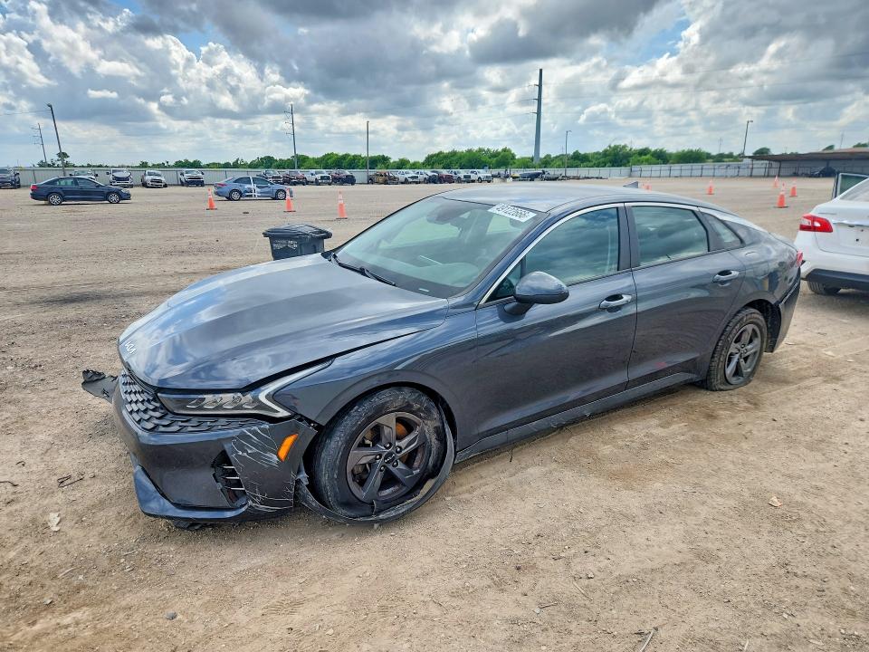 2022 Kia K5 VIN 5XXG14J27NG134674 COPART salvage auction — FRONT END, TX - SALVAGE VEHICLE TITLE, sold $2,600 on 2026-07-08 (photo 1)