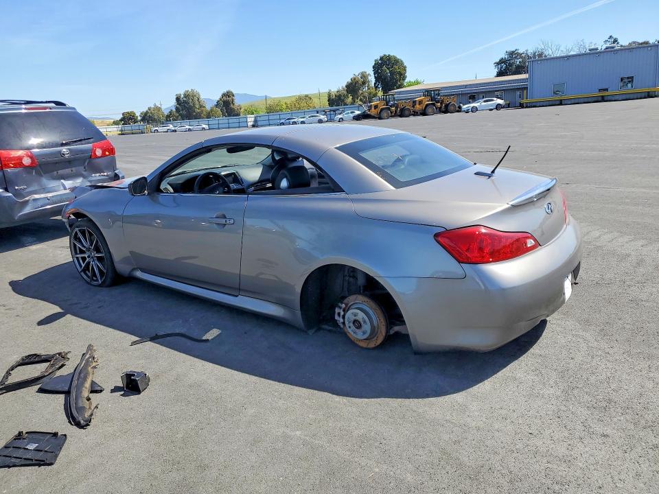 2009 Infiniti G VIN JNKCV66E49M721558 COPART salvage auction — VANDALISM, Ca - Salvage Certificate, sold $225 on 2026-07-27 (photo 2)