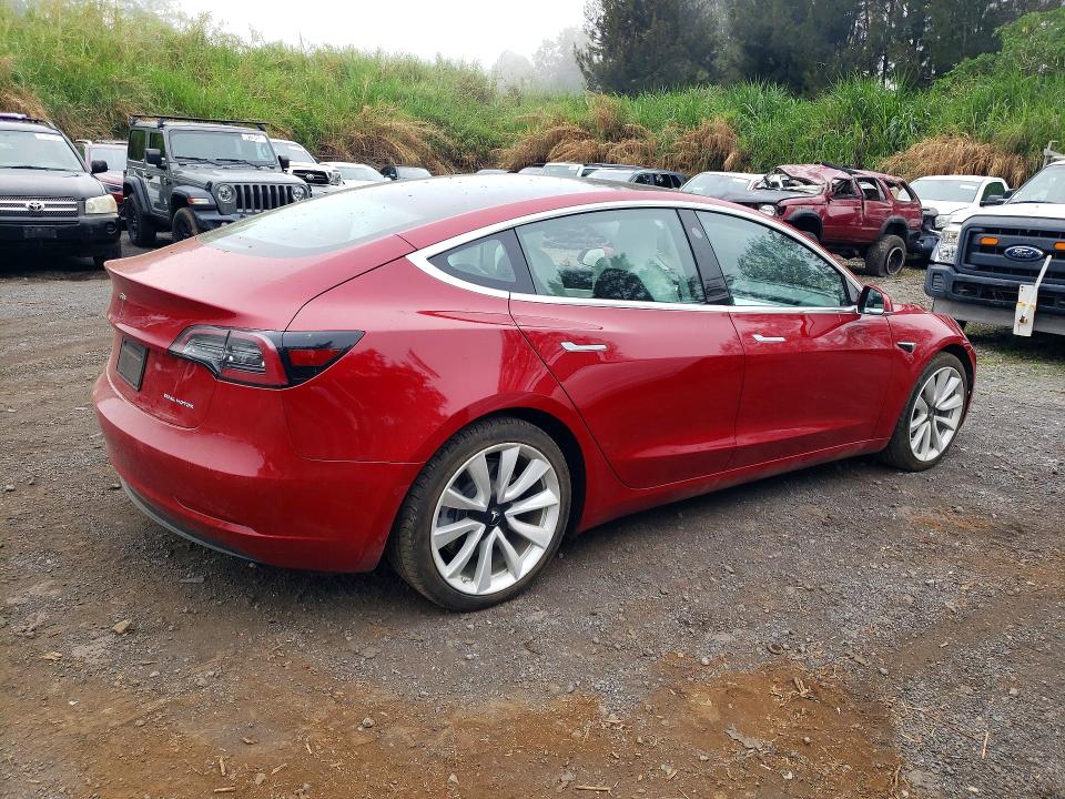 2019 Tesla Model 3 VIN 5YJ3E1EB1KF522249 COPART salvage auction — WATER/FLOOD, Hi - Certificate Of Salvage, sold $2,650 on 2026-07-20 (photo 3)