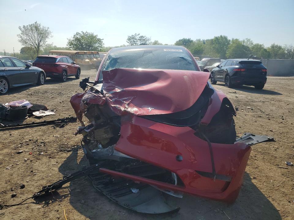 2023 Tesla Model y VIN 7SAYGDEE1PF672870 COPART salvage auction — FRONT END, Md - Cert Of Salvage > 75% Damage, sold $3,600 on 2026-07-14 (photo 5)