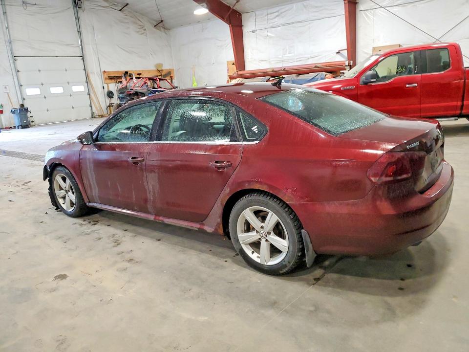 2012 Volkswagen Passat VIN 1VWBP7A34CC020192 COPART salvage auction — FRONT END, Wv - Salvage Certificate, sold $400 on 2026-08-19 (photo 2)