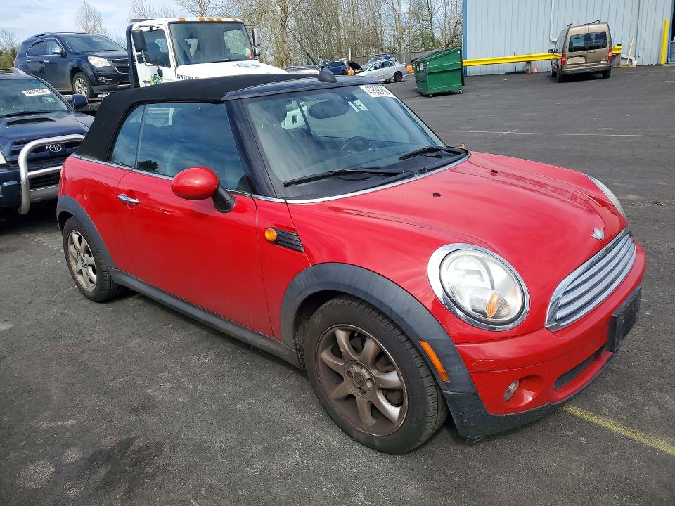 2010 Mini Cooper VIN WMWMR3C51ATU97895 COPART salvage auction — REAR END, Or - Salvage Title Certificate, sold $1,350 on 2026-07-08 (photo 4)