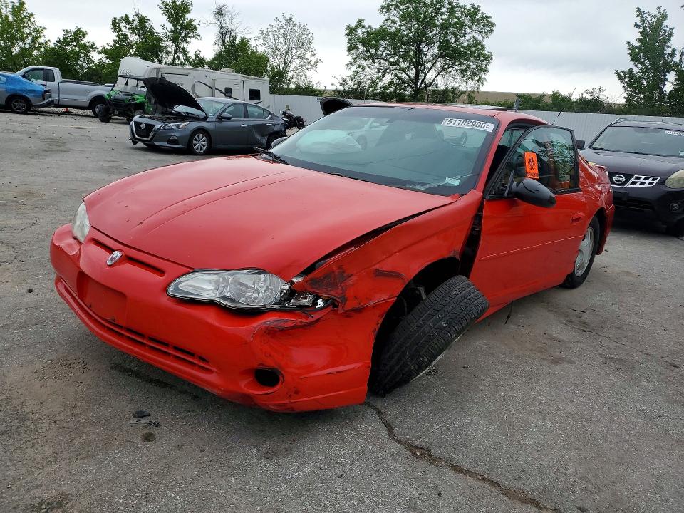 2001 Chevrolet Monte carlo VIN 2G1WX15K219291655 COPART salvage auction — FRONT END, Mo - Bill Of Sale - Destruction, sold $300 on 2026-07-02 (photo 1)