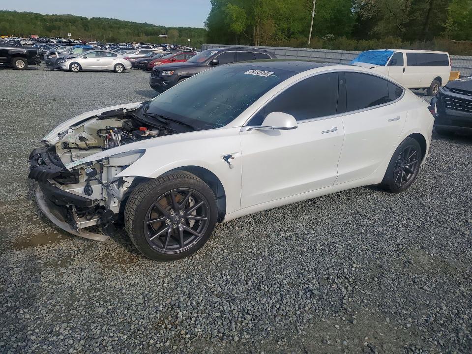2020 Tesla Model 3 VIN 5YJ3E1EAXLF504664 COPART salvage auction — FRONT END, Nc - Salvage Certificate Of Title, sold $4,900 on 2026-07-02 (photo 1)