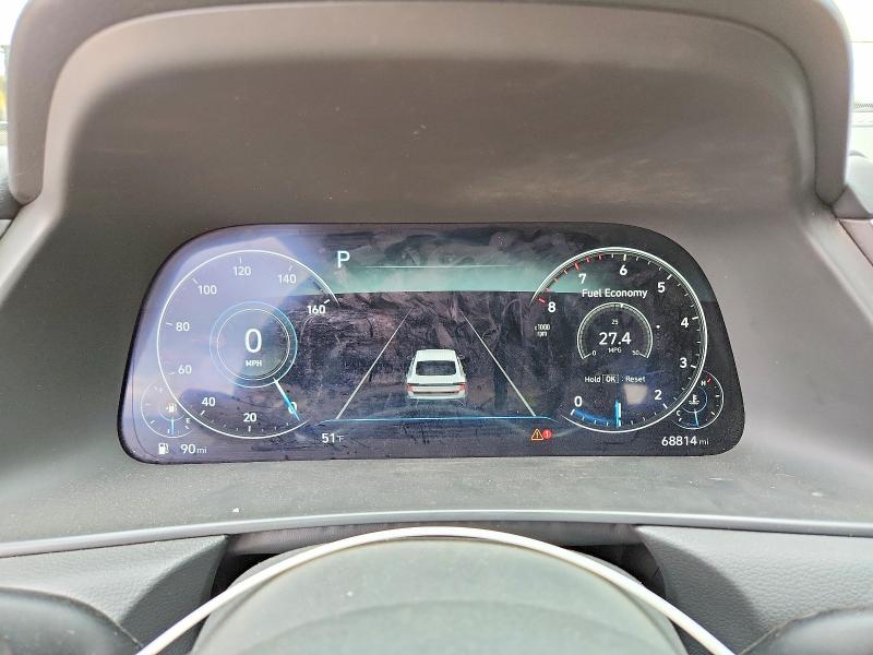 2020 Hyundai Sonata VIN 5NPEJ4J2XLH018796 COPART salvage auction — HAIL, Sd - Cert Of Title-Salvage, sold $3,850 on 2026-07-06 (photo 9)