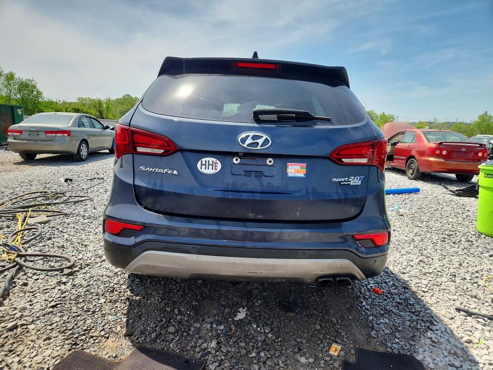 2017 Hyundai Santa fe VIN 5XYZWDLA3HG410962 COPART salvage auction — FRONT END, Al - Cert Of Title-Salvage Title, sold $225 on 2026-07-21 (photo 6)