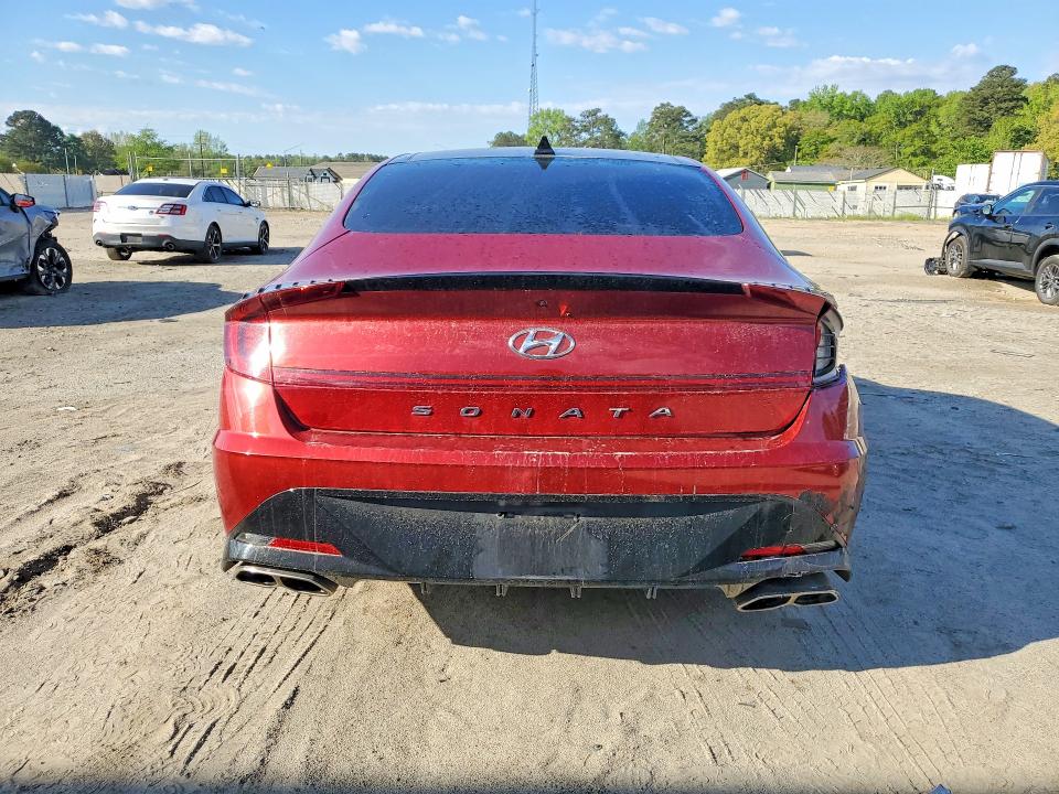 2023 Hyundai Sonata VIN KMHL14JC4PA336731 COPART salvage auction — REAR END, Id - Salvage Certificate Of Title, sold $6,100 on 2026-07-14 (photo 6)