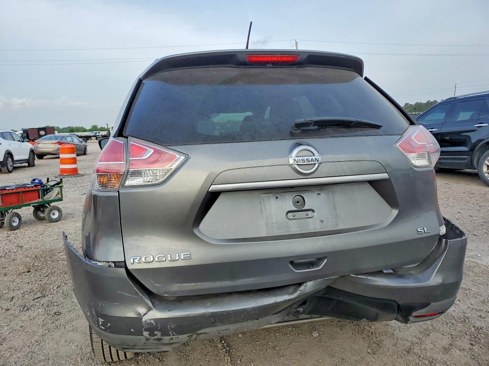 2016 Nissan Rogue VIN 5N1AT2MT7GC761382 COPART salvage auction — REAR END, TX - SALVAGE VEHICLE TITLE, sold $2,050 on 2026-07-02 (photo 6)