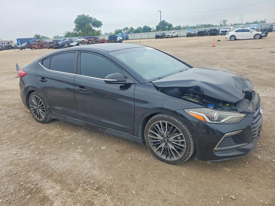2018 Hyundai Elantra VIN KMHD04LB3JU482927 COPART salvage auction — FRONT END, Tx - Salvage Vehicle Title, sold $3,550 on 2026-07-15 (photo 4)