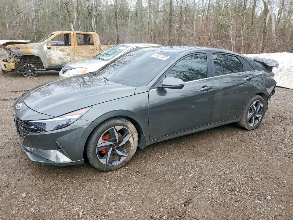 2021 Hyundai Elantra VIN KMHLN4AG7MU187684 COPART salvage auction — REAR END, Salvage Title, sold $5,100 on 2026-07-16 (photo 1)