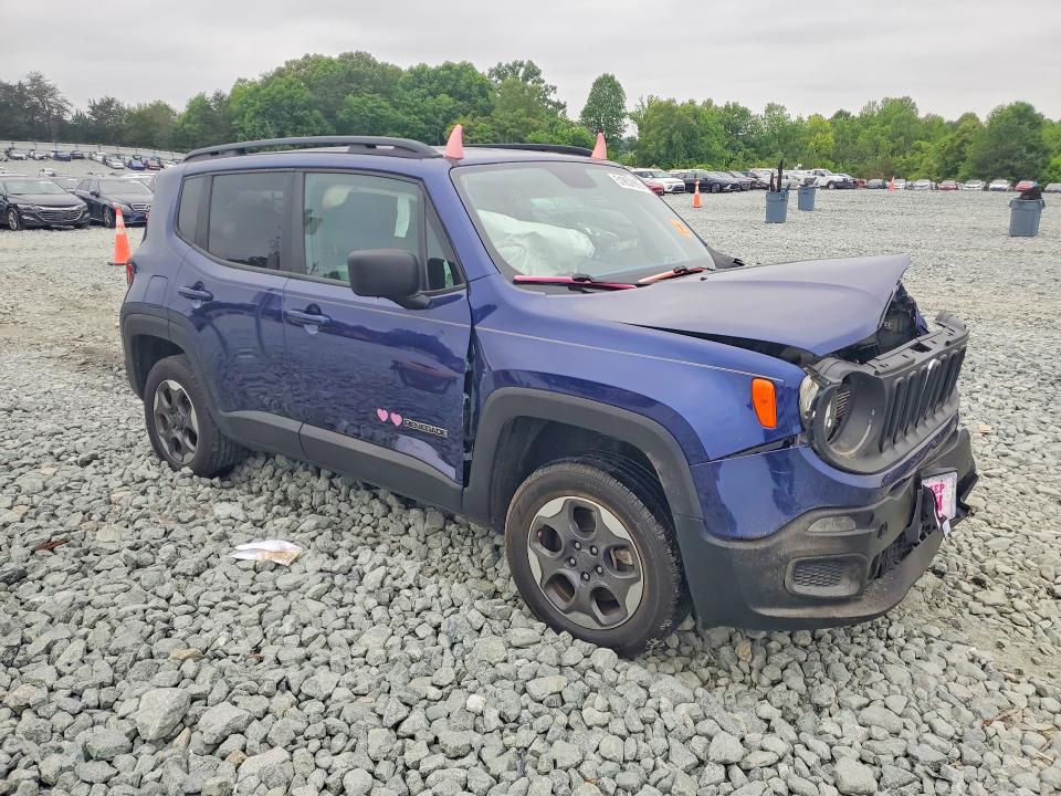 2018 Jeep Renegade VIN ZACCJBAB8JPH49338 COPART salvage auction — FRONT END, Nc - Salvage Certificate Of Title, sold $525 on 2026-08-12 (photo 4)