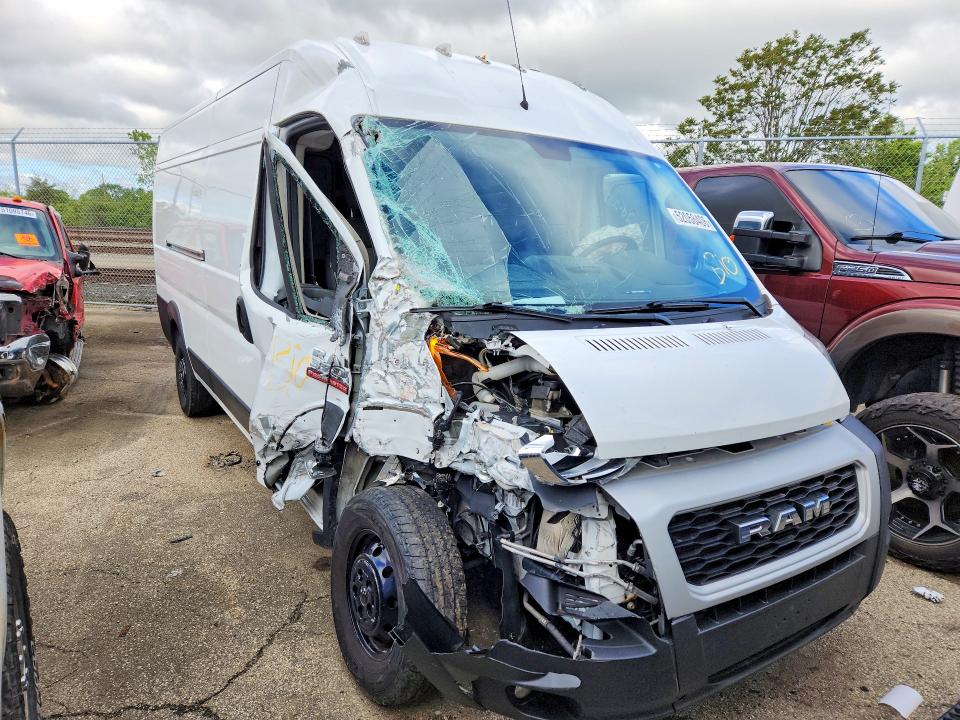 2021 Ram Promaster 3500 VIN 3C6MRVJG4ME568093 COPART salvage auction — FRONT END, Oh - Cert Of Title-Salvage, sold $825 on 2026-07-08 (photo 4)