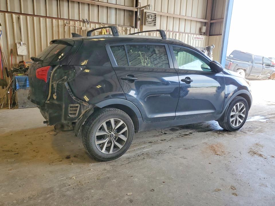 2014 Kia Sportage VIN KNDPB3AC2E7656315 COPART salvage auction — REAR END, Tx - Salvage Vehicle Title, sold $1,400 on 2026-07-31 (photo 3)