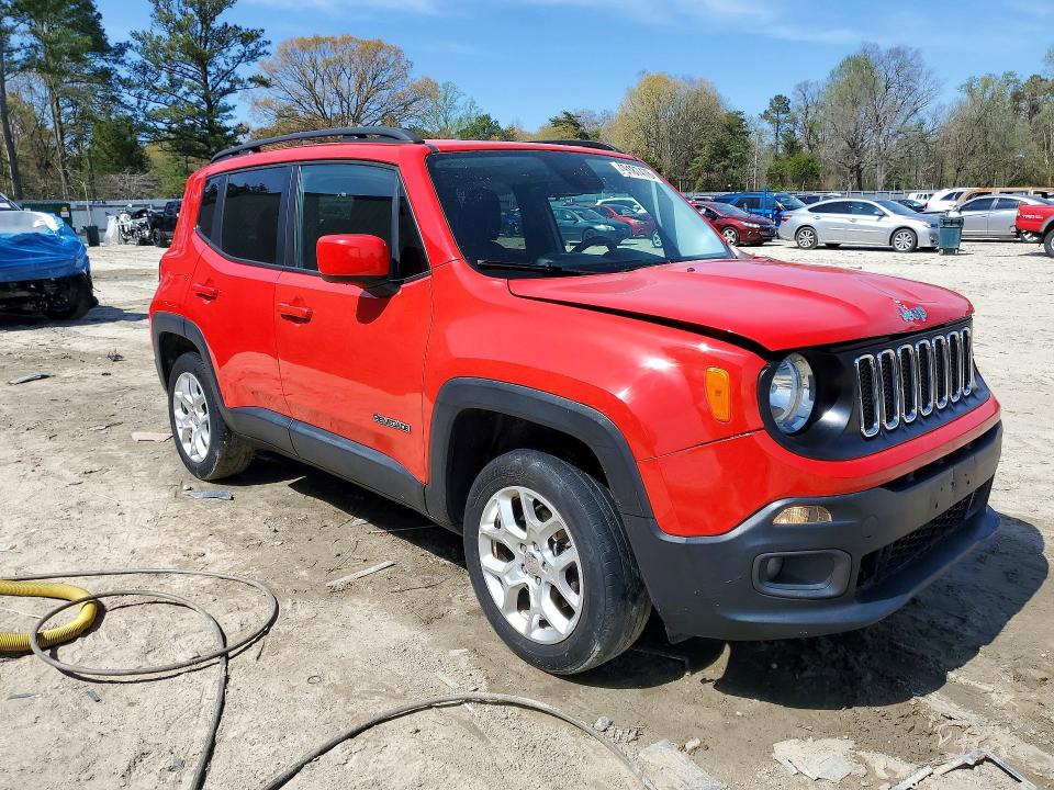 2017 Jeep Renegade VIN ZACCJBBB8HPF48936 COPART salvage auction — FRONT END, Md - Cert Of Salvage > 75% Damage, sold $1,600 on 2026-07-28 (photo 4)
