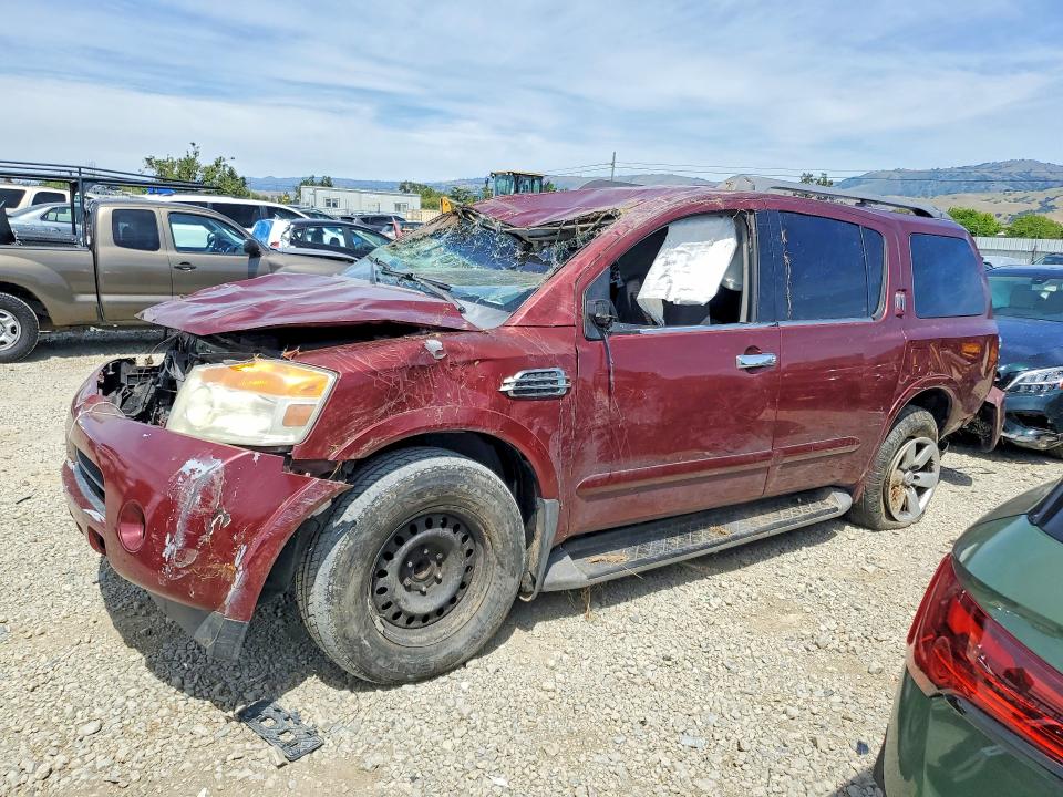 2010 Nissan Armada VIN 5N1AA0ND7AN615013 COPART salvage auction — ROLLOVER, Ca - Non-Repairable Vehicle Cert, sold $225 on 2026-07-09 (photo 1)